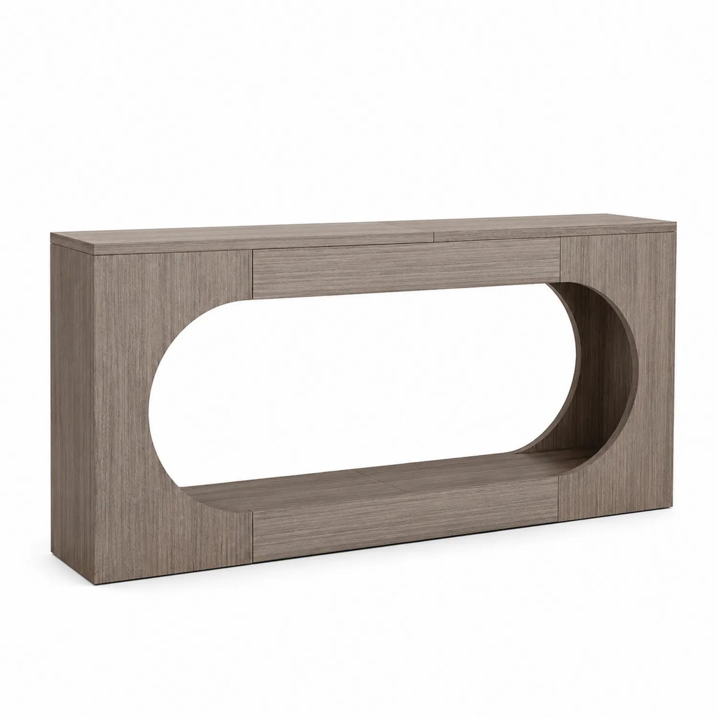 Consolle in Legno Massello Grigio Chiaro 120x30x80 cm