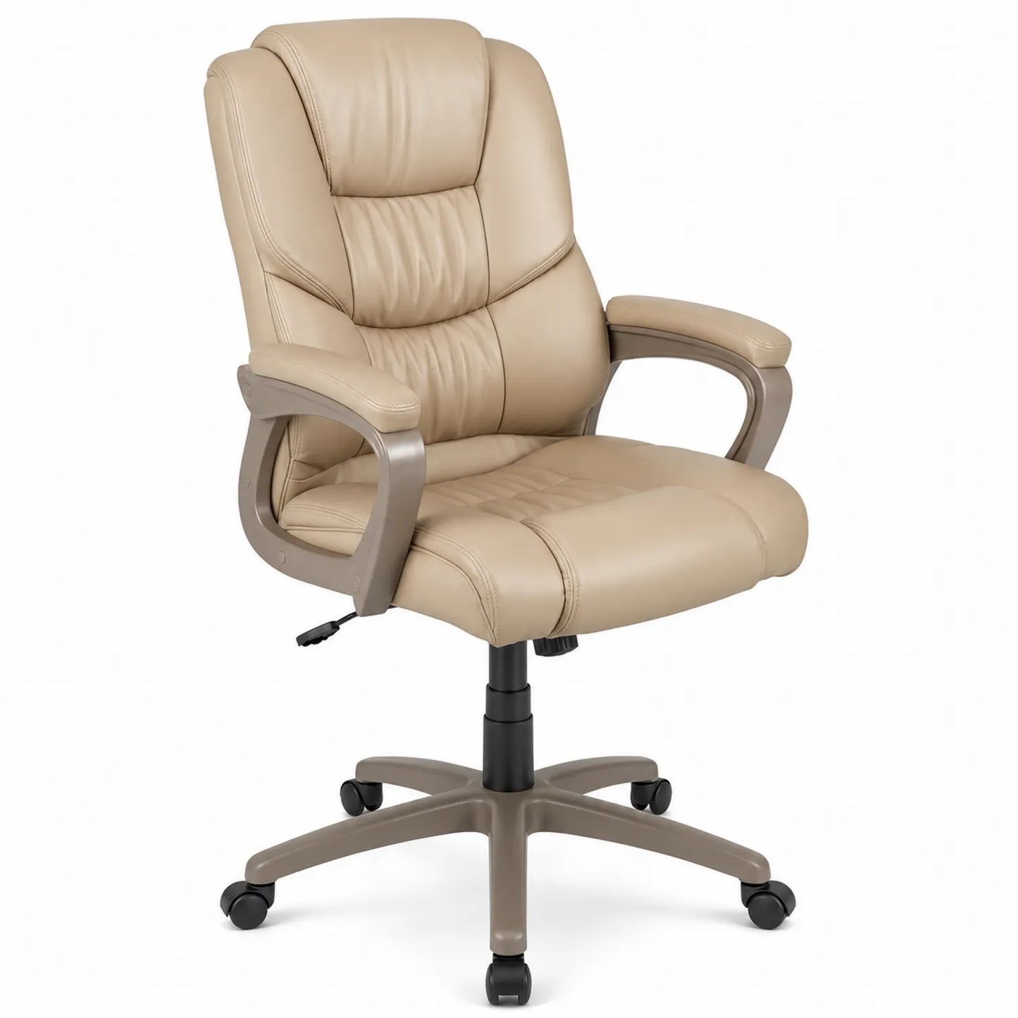 Sedia da ufficio in pelle sintetica beige