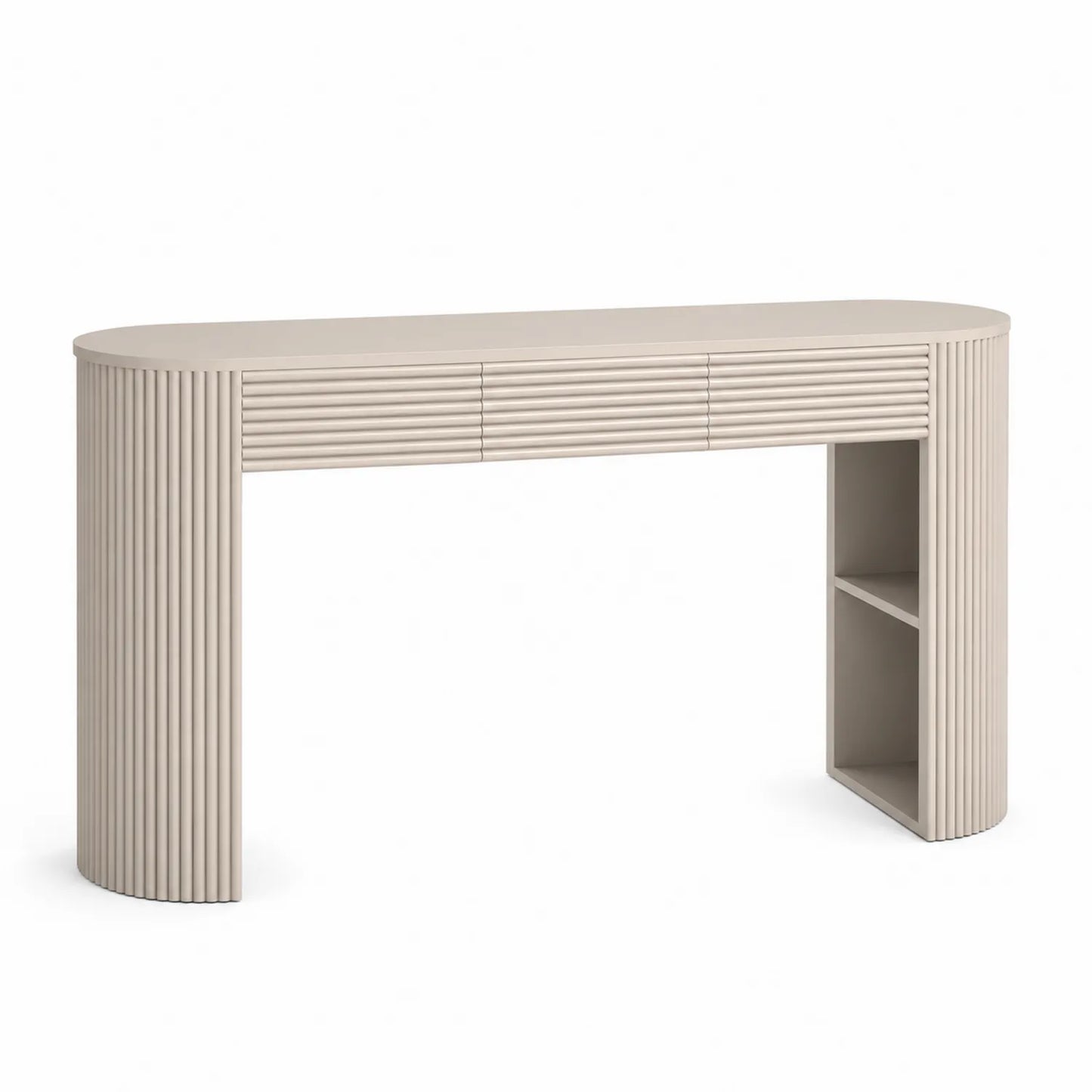 Consolle in MDF Beige con Ripiani 120x40x76 cm