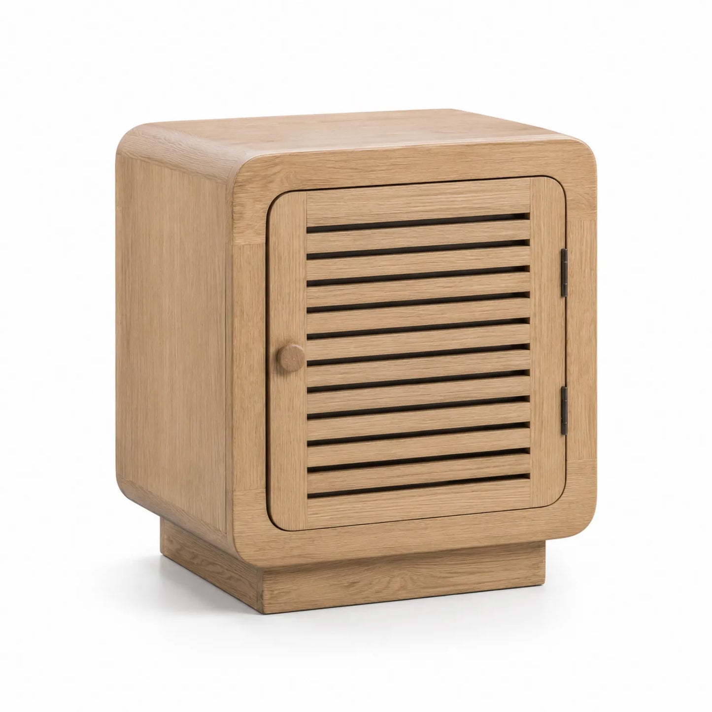 Comodino in legno con anta a persiana 40x30x55 cm
