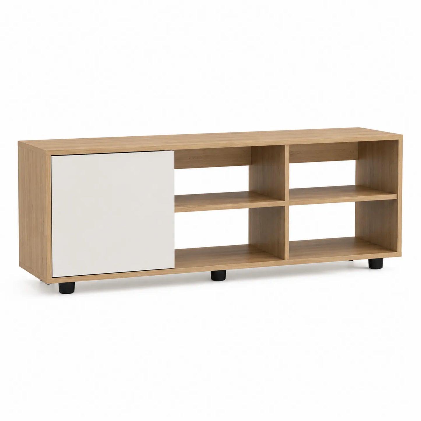 Mobile TV legno di Rovere anta Bianca 150x40x50 cm