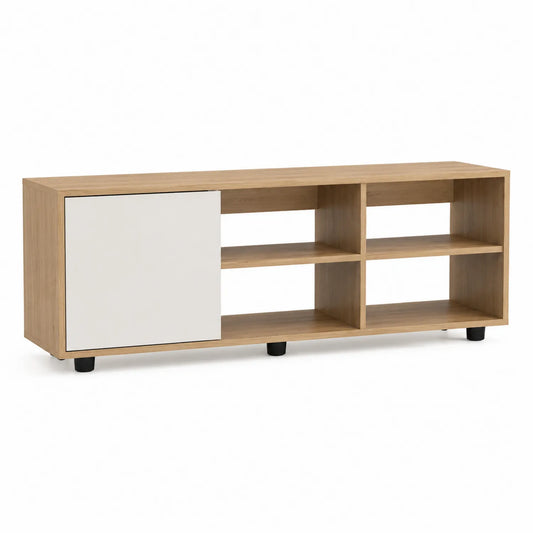 Mobile TV legno di Rovere anta Bianca 150x40x50 cm