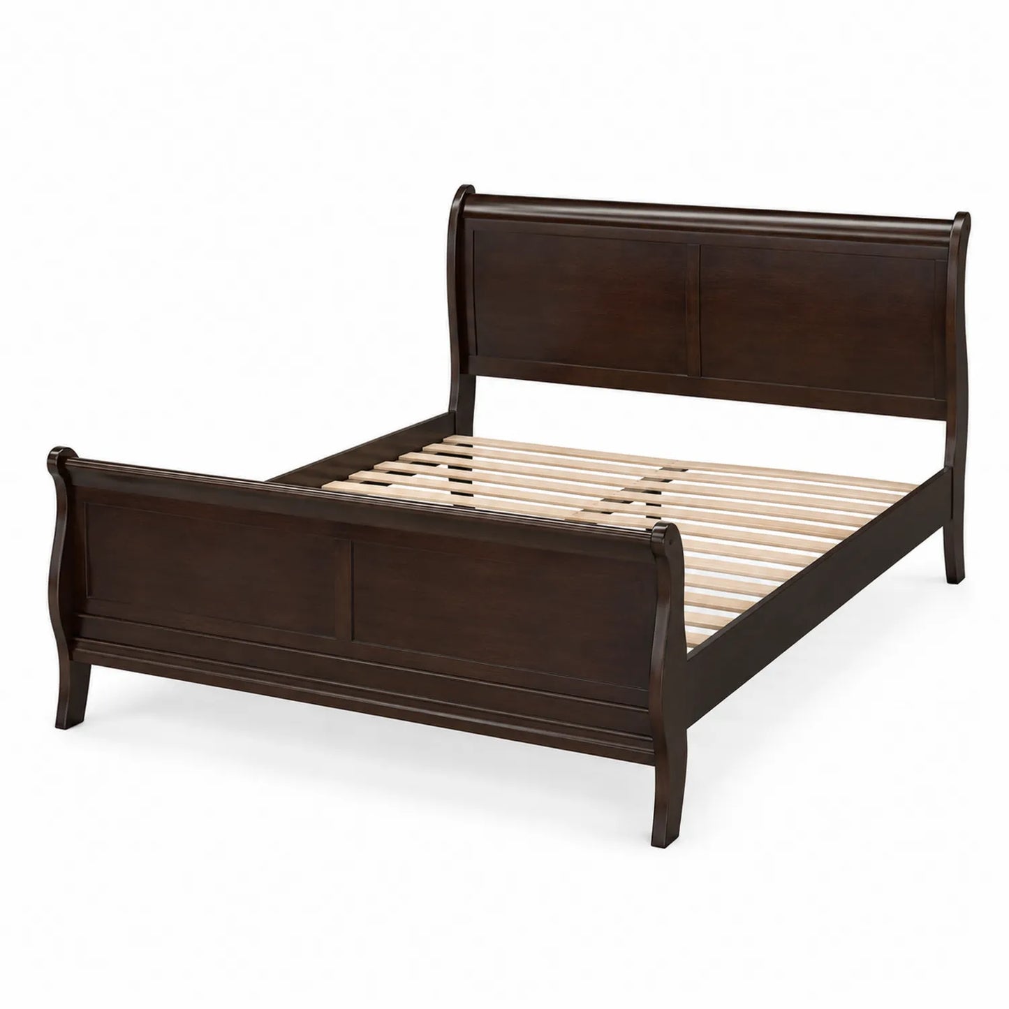 Letto in legno massello marrone scuro 200x160 cm