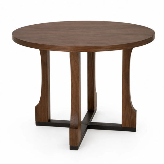 Tavolo da pranzo rotondo in legno 120 cm
