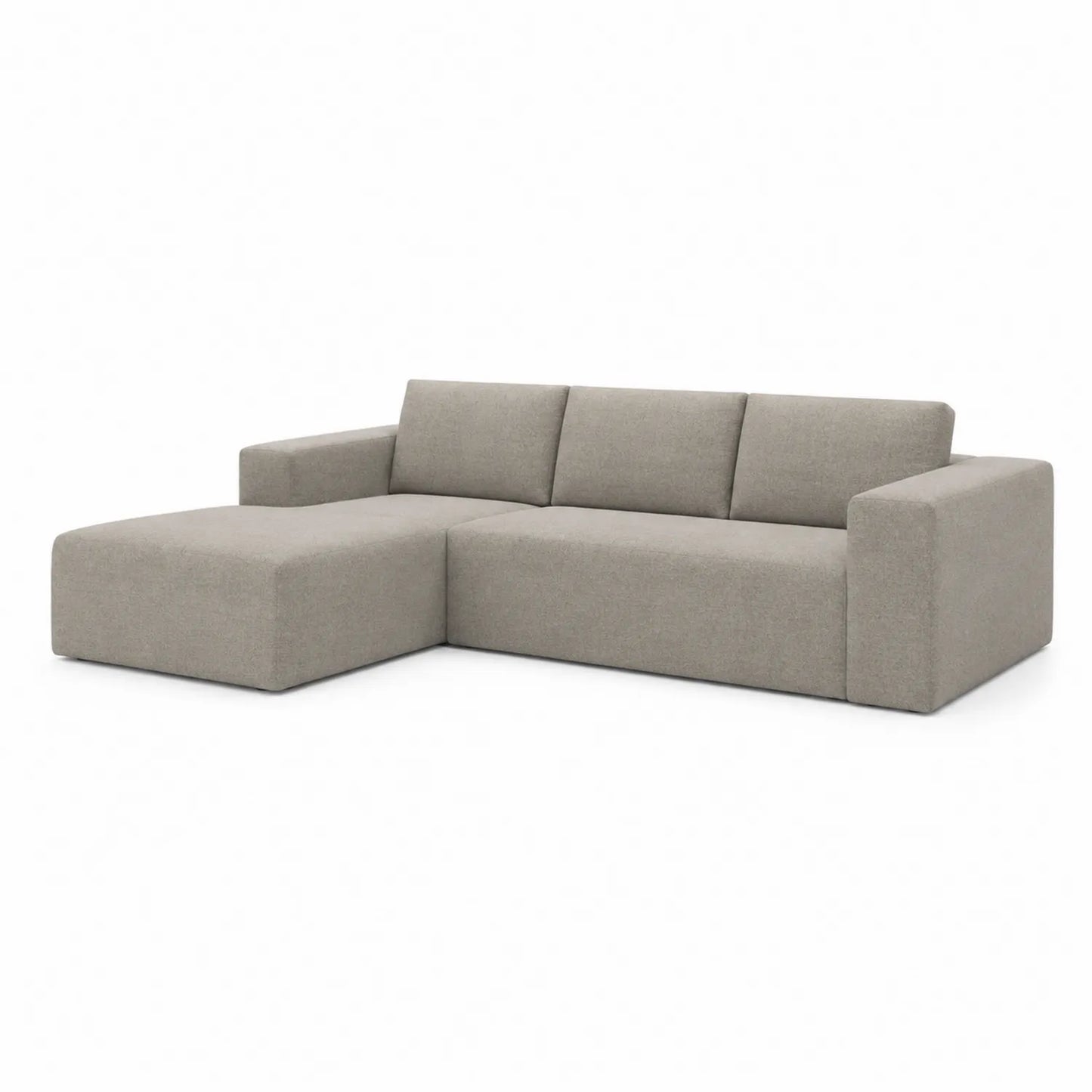 Divano angolare in tessuto con chaise longue 290x175x85 cm