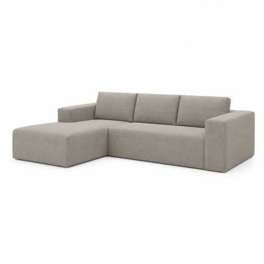 Divano angolare in tessuto con chaise longue 290x175x85 cm