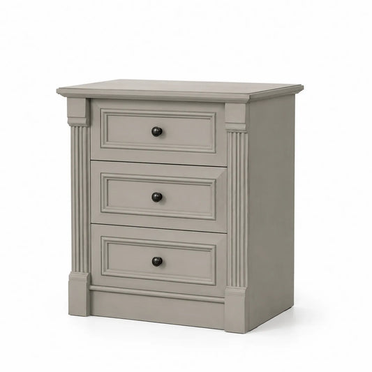 Cassettiera con 3 cassetti in legno grigio