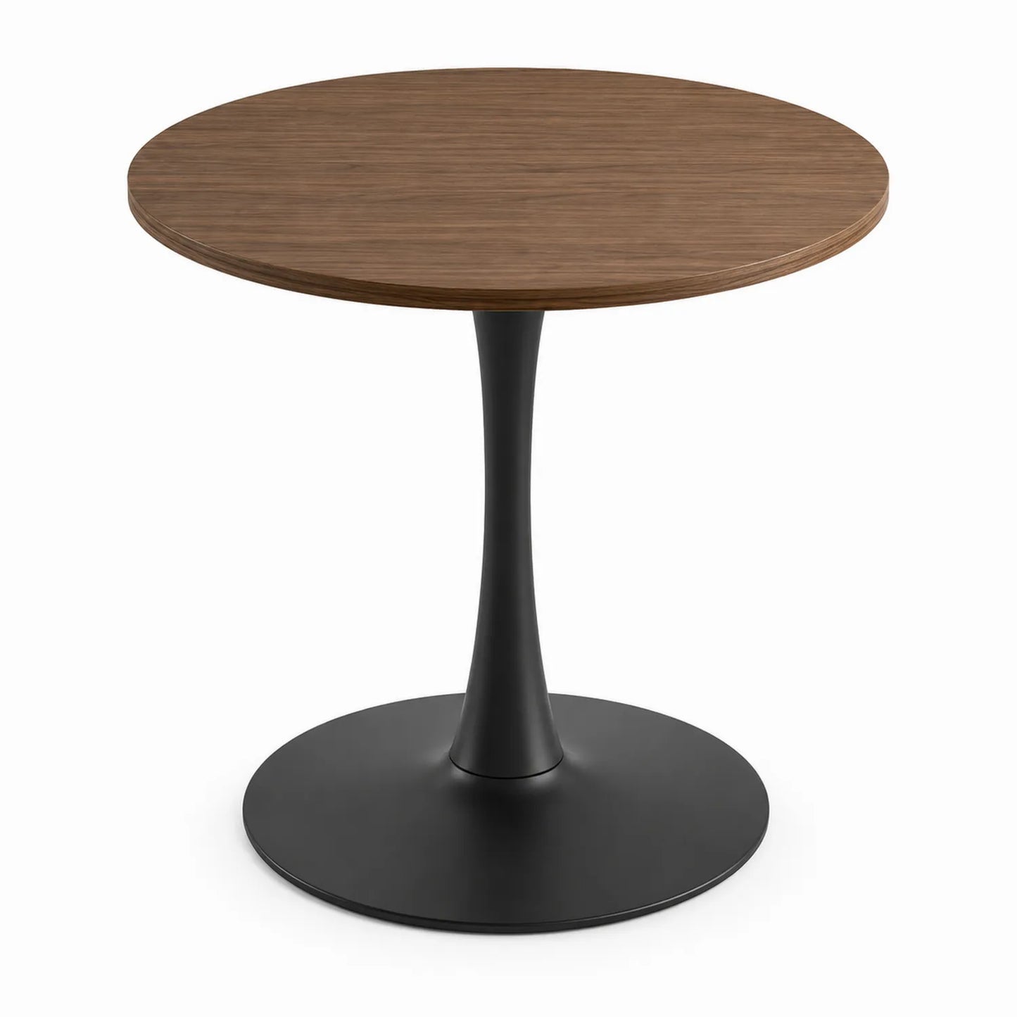 Tavolo rotondo in legno e metallo, diametro 80 cm