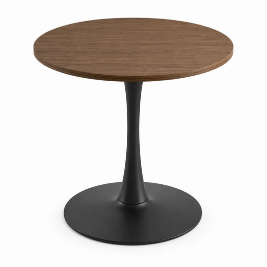 Tavolo rotondo in legno e metallo, diametro 80 cm