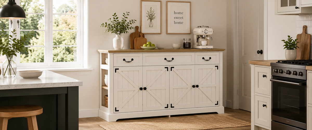 Credenza rustica a 4 ante